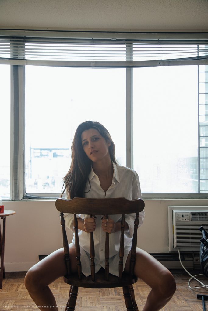 Anita Covic in White Men's Shirt by Christopher String